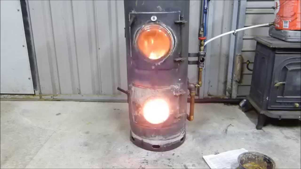 Waste oil burner .. Drip Feed .. Back in action. Smoke free