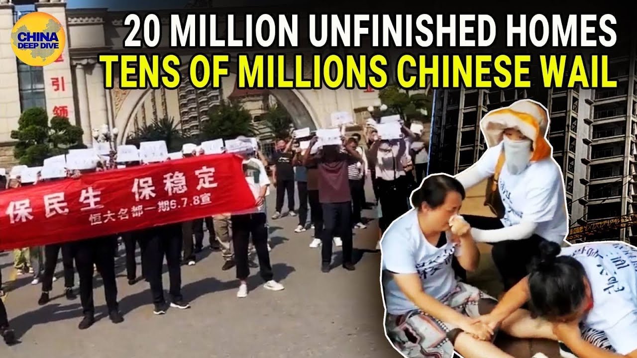 Chinese owners wait and live in unfinished homes, with no water or electricity
