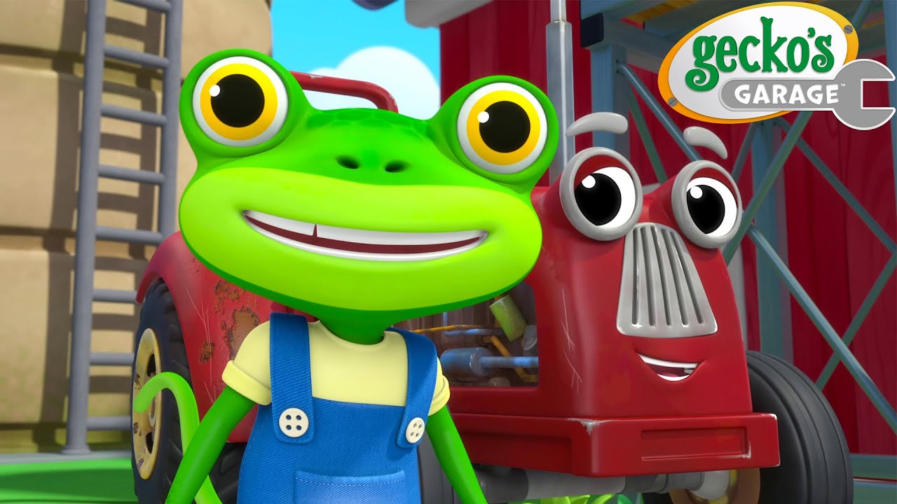 Meet Gecko's Farm Tractor Friend | Max the Monster Truck | Truck and Bus Cartoon | Gecko's Garage