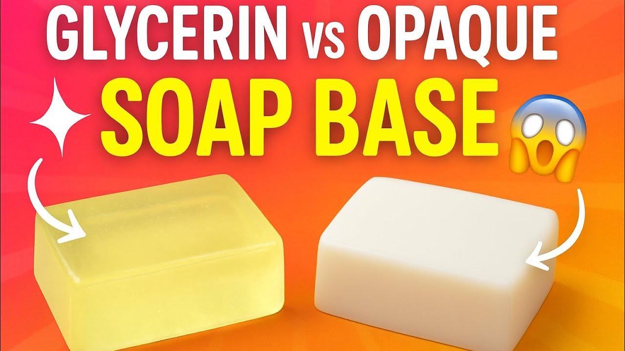 Glycerin vs Opaque Soap Base🔥Easy Melt & Pour Recipe for Beginners | DIY Transparent & White Soap 🫧✨