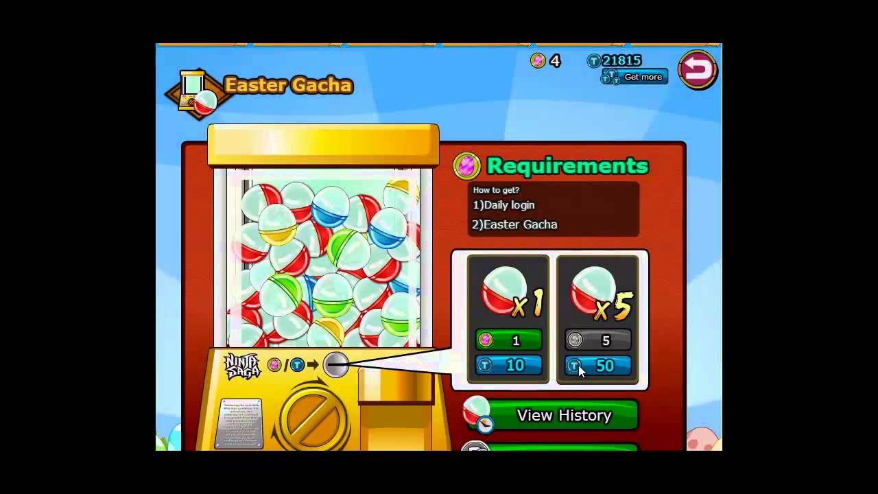 Ninja Saga Easter Gacha 2014