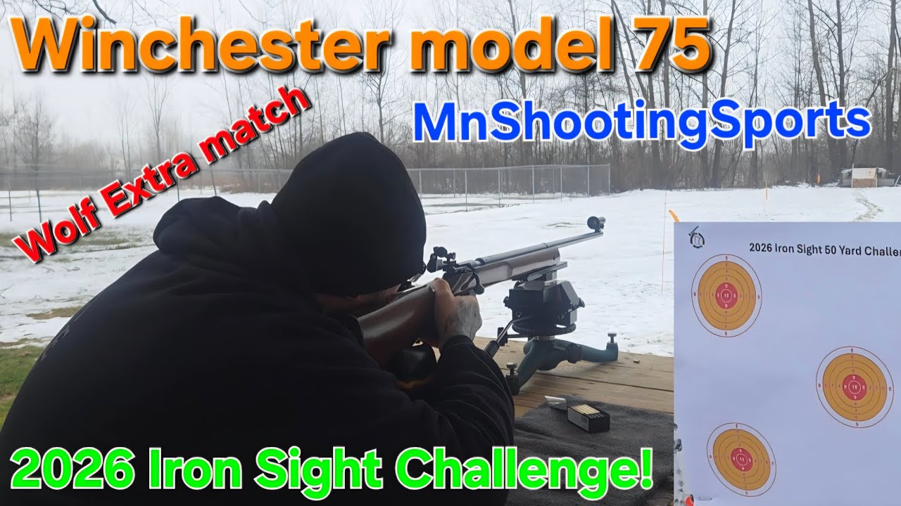 Винчестер модель 75! Мишень с апертурным прицелом 2026 года! @MnShootingSports MISGA Challenge