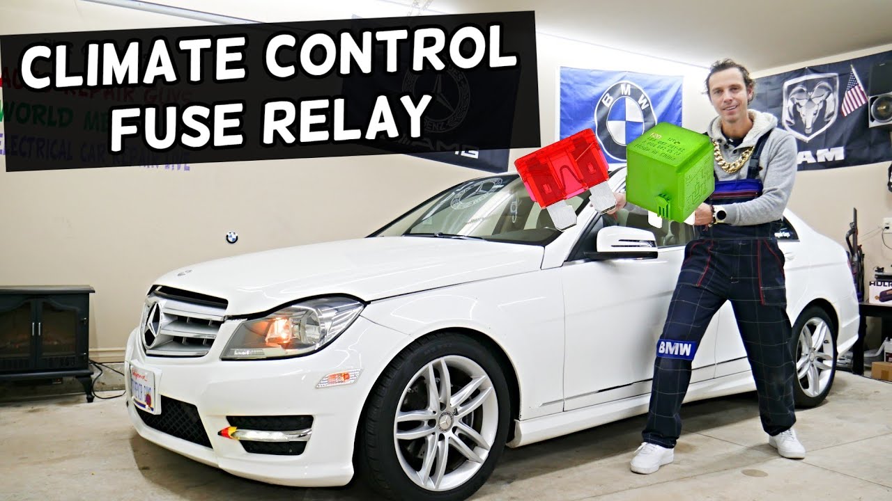 MERCEDES W204 Climate Control Fuse Relay Location Replacement C250 C300 C180 C200 C220 C280 C320 C35