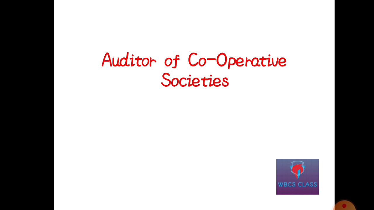 Auditor of Cooperative Societies psc miscellaneous job profile