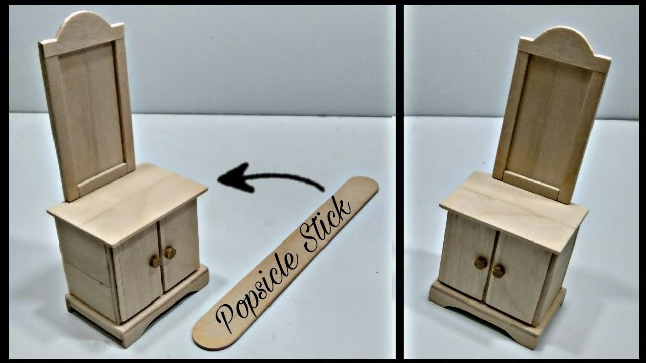 Miniature DIY | Dressing Table | Popsicle Stick Craft Ideas