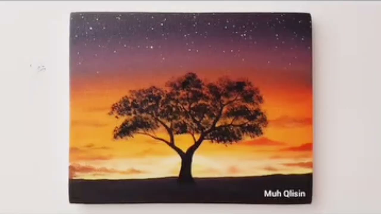 Simple Sunset Painting For Beginners