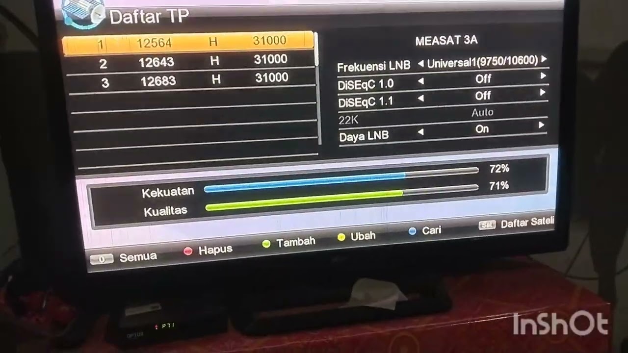 Updet Chanel dan Transponder  GOL 8 Desember 2025