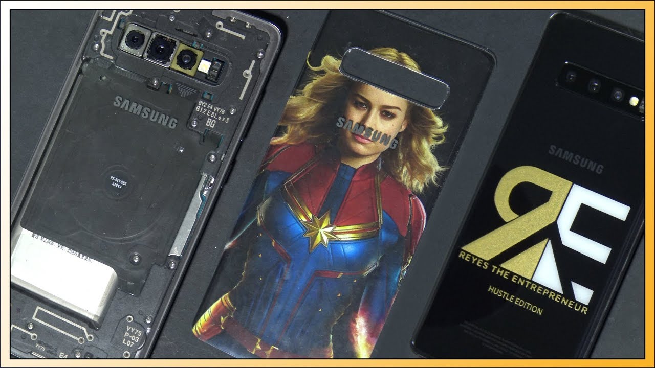 Samsung Galaxy S10+ Plus Custom Transparent/Reyes The Entrepreneur Back Plate