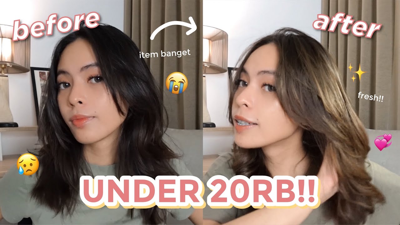 CAT RAMBUT DI RUMAH TERMURAH!! - TUTORIAL & REVIEW LENGKAP NYU HAIR COLOR CARAMEL 💇&zwj;♀️💅