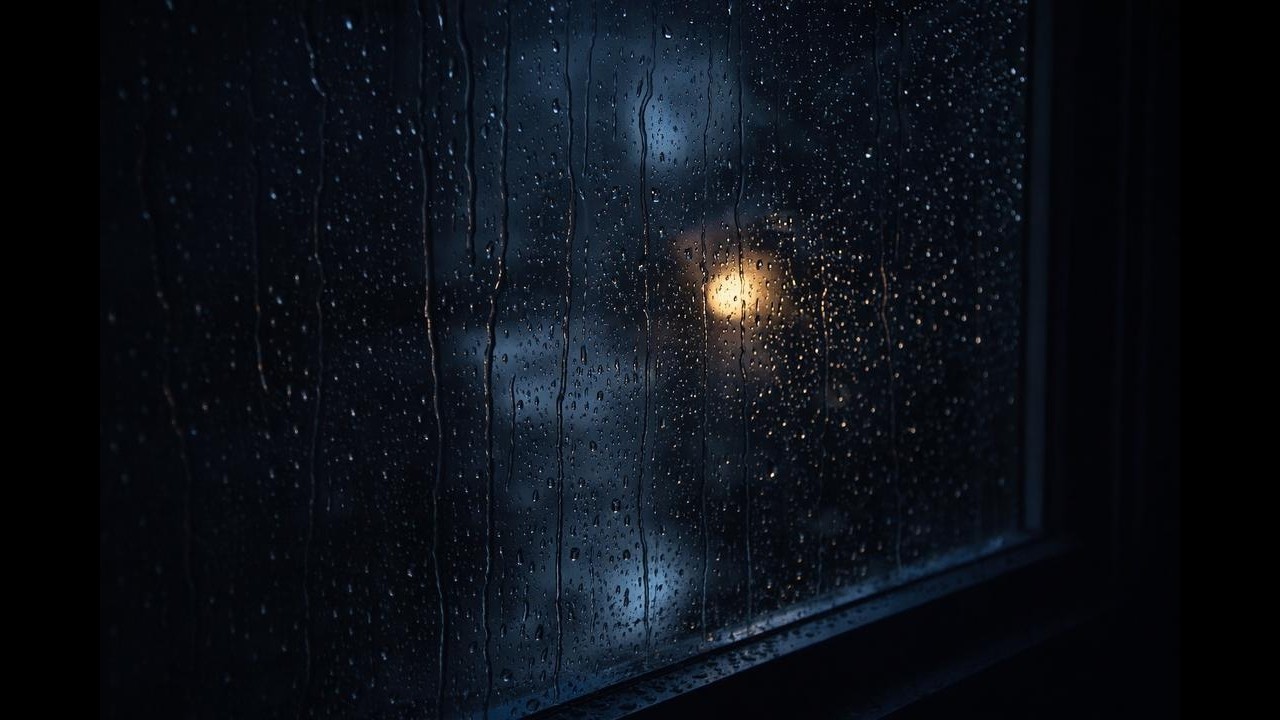 Rain On Window | Gentle Rain Sounds For Sleep (No Thunder) | Black Screen | 1 Hour