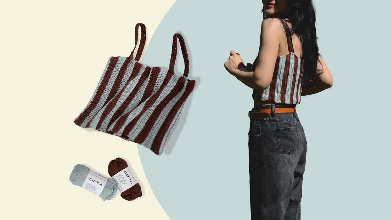 Easy Crochet Tank Top 条纹吊带背心的钩织教程