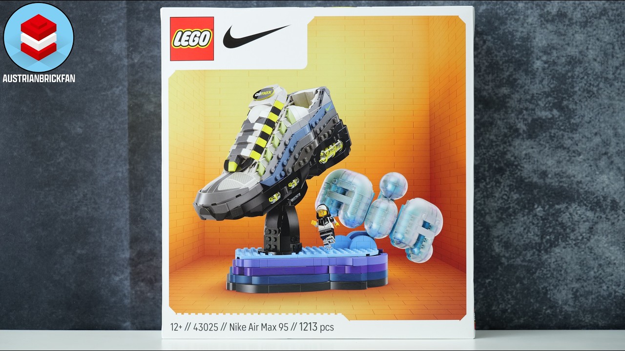 Обзор сборки набора LEGO Editions 43025 Nike Air Max 95: ускоренная сборка.