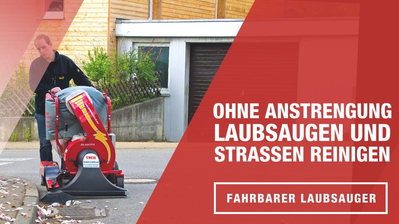 Ohne Anstrengung Laubsaugen und Straßenreinigen