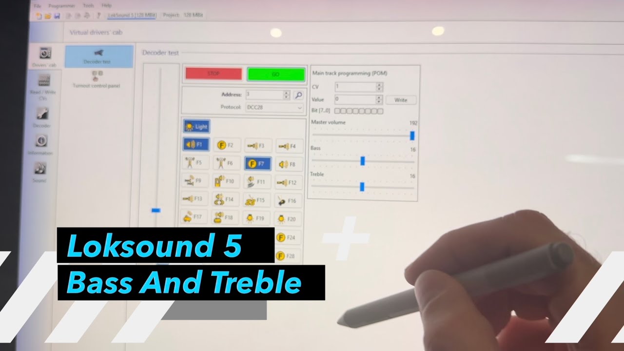How To Adjust The Bass And Treble On A Loksound 5 Decoder, Using CV's Or A Lokprogrammer