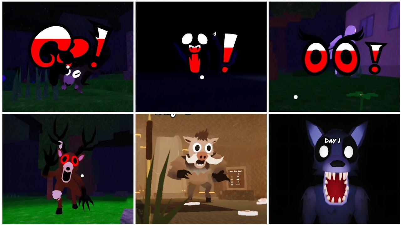 99 Nights In The Forest - Ram Vs Deer Vs Owls Vs Bat Vs Goat Vs Wolf Jumpscare 