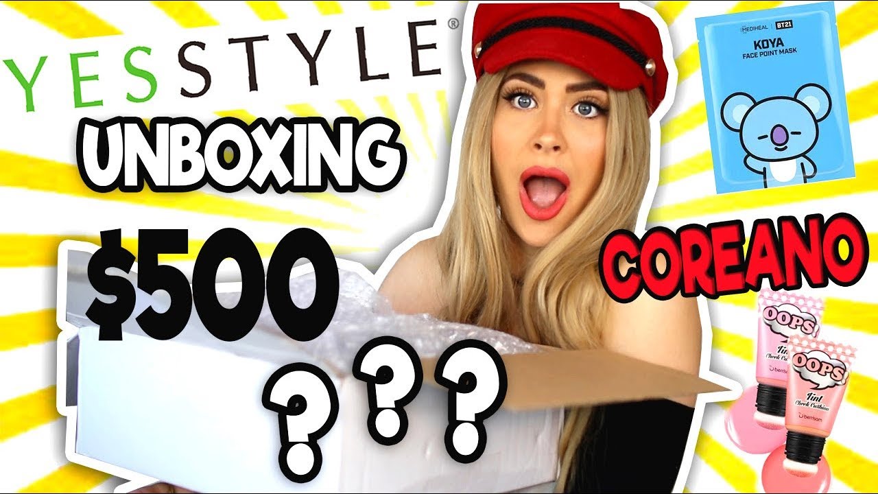$500 DE MAQUILLAJE COREANO! 😱 ABRIENDO UNA CAJA SORPRESA DE YESSTYLE