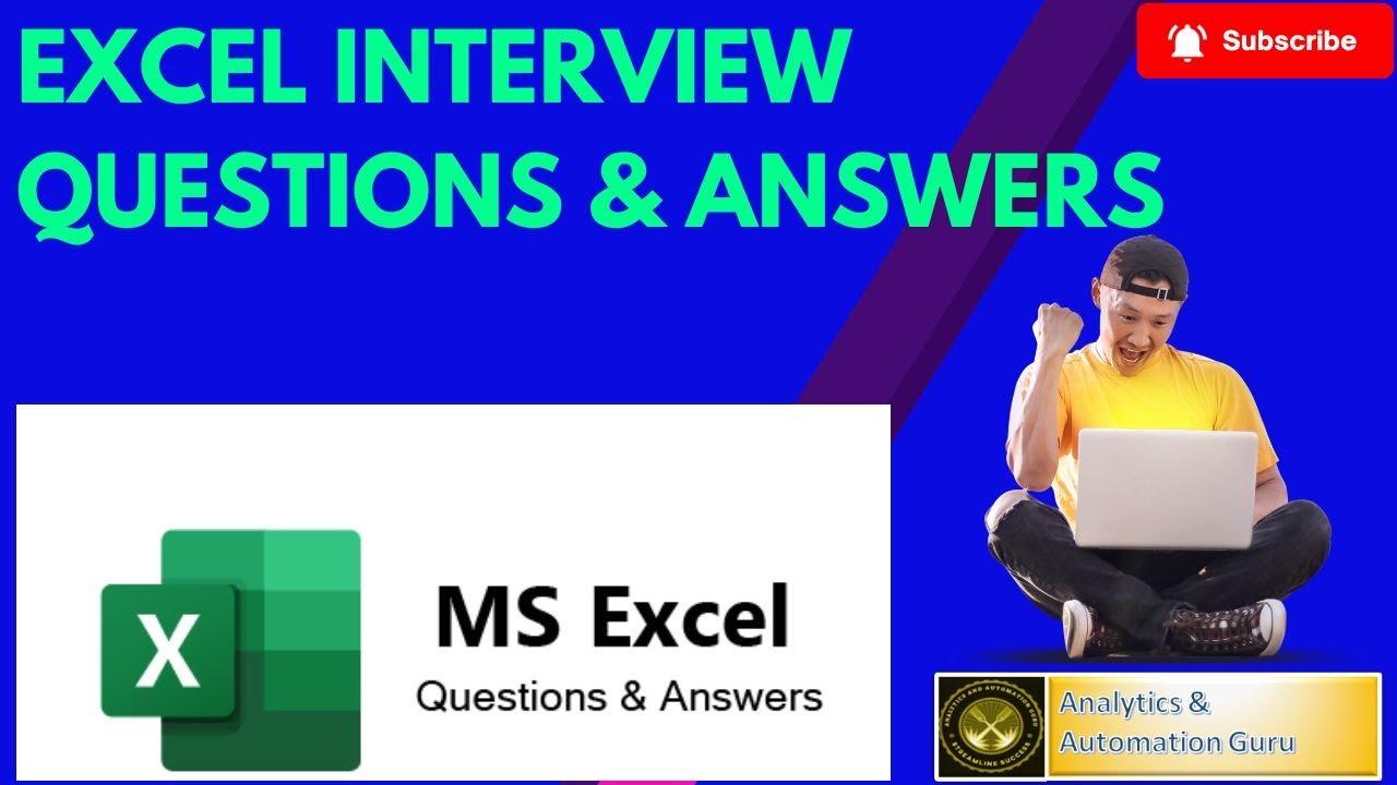 24- Excel Interview Questions and Answers |  Excel Questions
