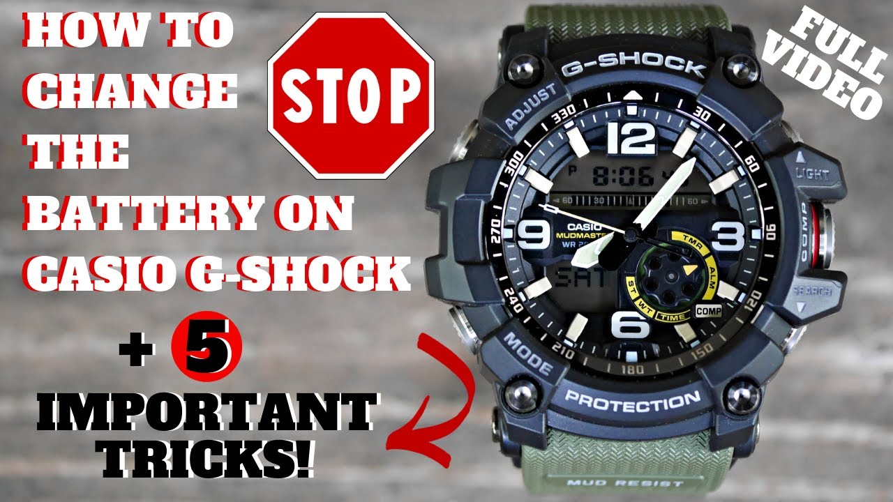 CASIO G-SHOCK HOW TO CHANGE THE BATTERY (+5 TRICKS)