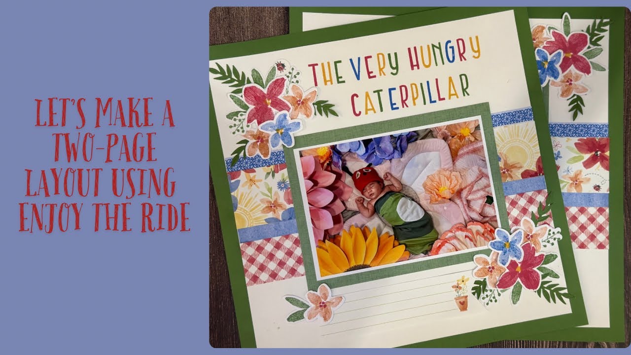 Two-Page Scrapbook Layout Using Enjoy The Ride