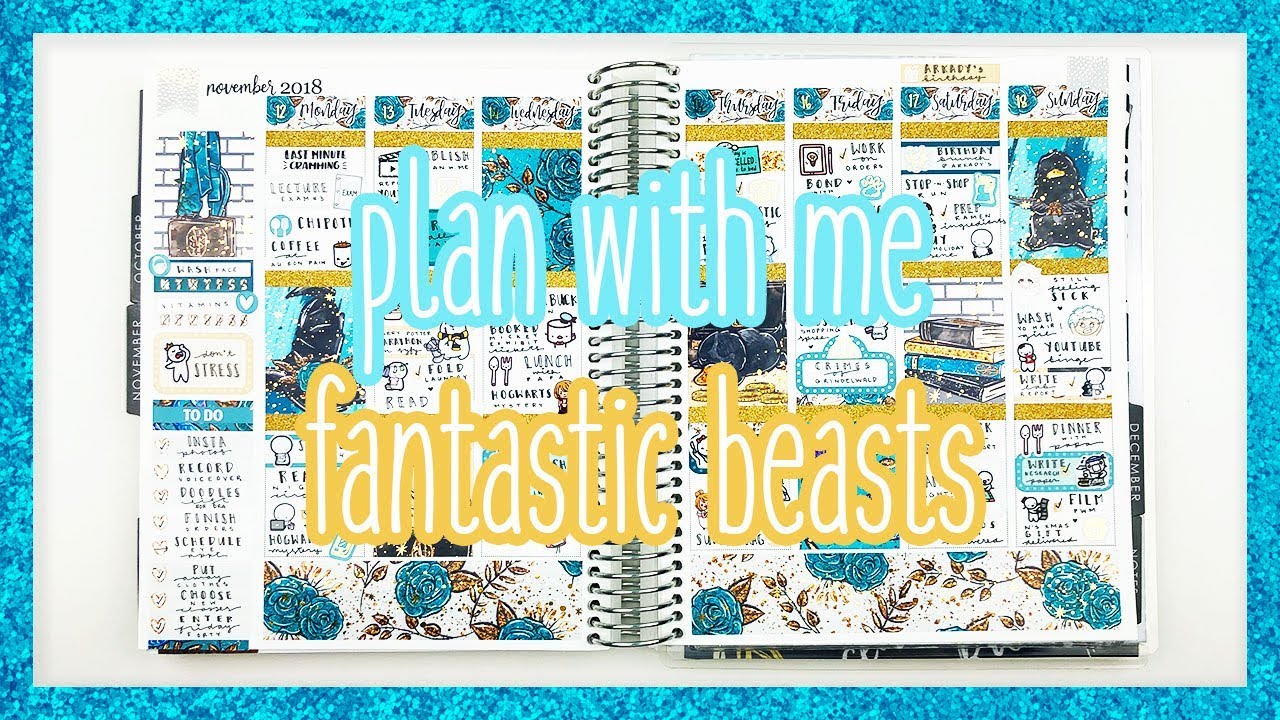Plan With Me ♡ Fantastic Beasts (StationStickers + ScribblePrintsCo.)