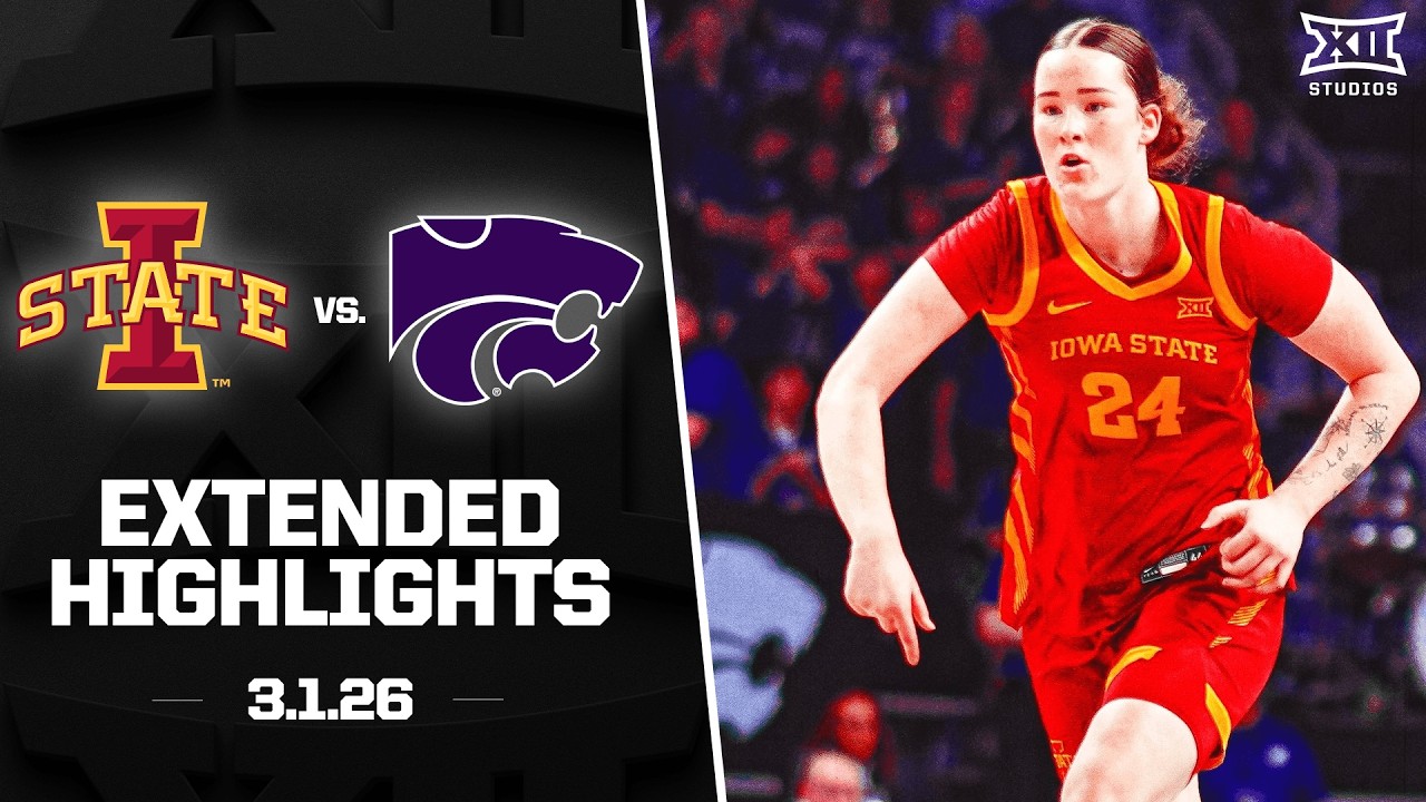 Iowa State vs. Kansas State Extended Highlights | 2025-26 Big 12 Women's Basketball