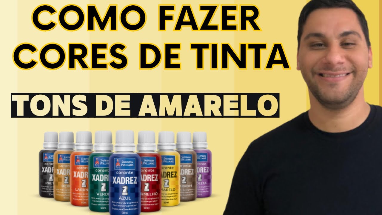 COMO FAZER TINTA COM CORANTE    tons de amarelo   AMARELO VANILA   AMARELO MANGA #corante