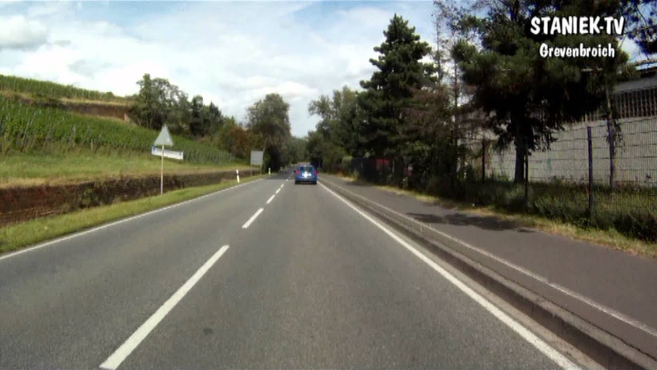 Autofahrt Bad Kreuznach nach Bingen auf den Rastplatz A 61