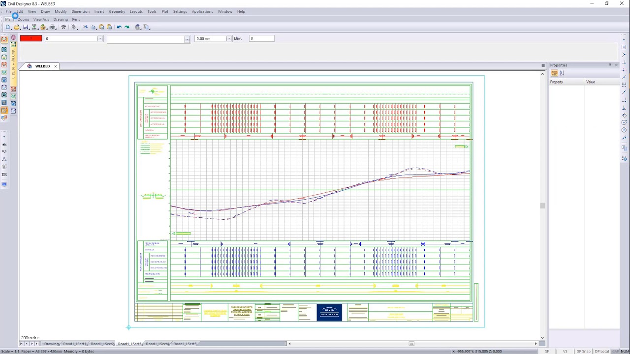 CIVIL DESIGNER open classroom - Plotting and sheetfiles, Longsection sheetfiles