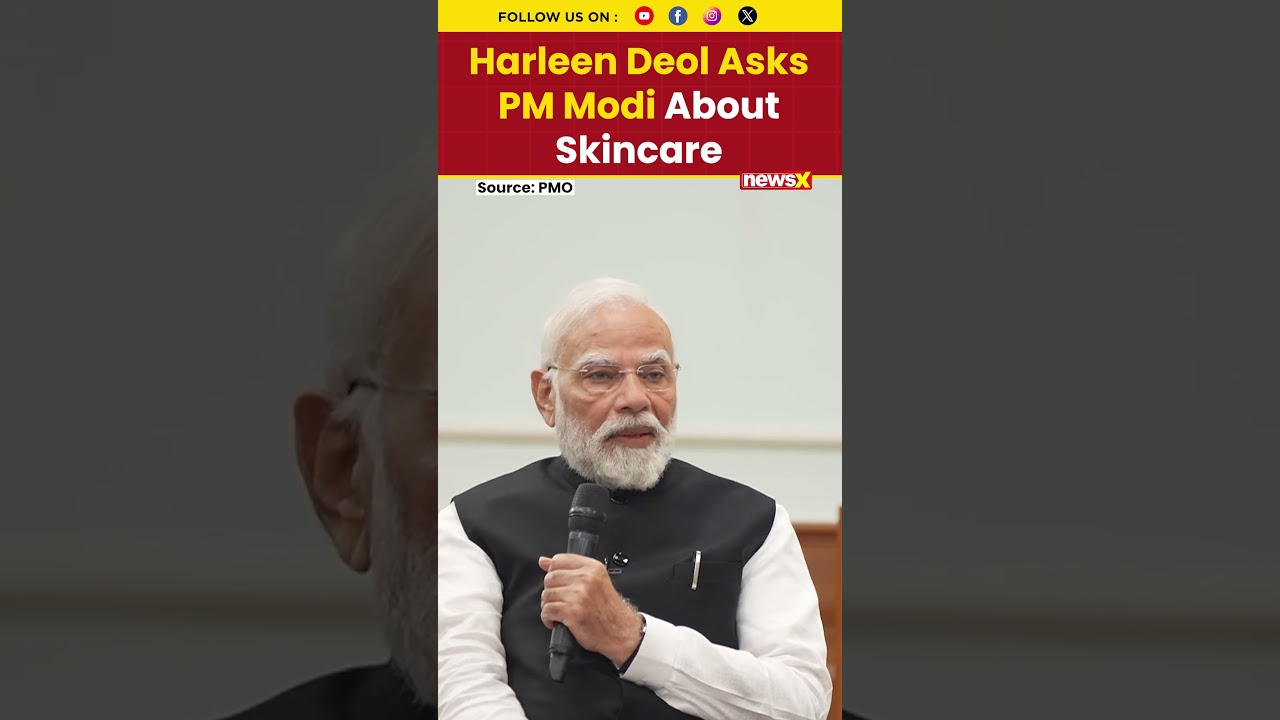 PM Modi Shares His Skincare Secret with Team India&rsquo;s Harleen Deol!  #viral
