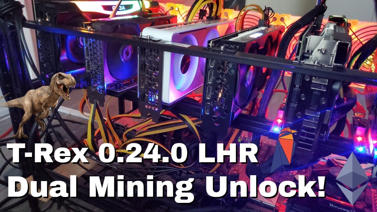 ETH + RVN Dual Mining LHR Unlock | T-Rex 0.24.0 | RTX 3080 & 3060 Tested in vain!