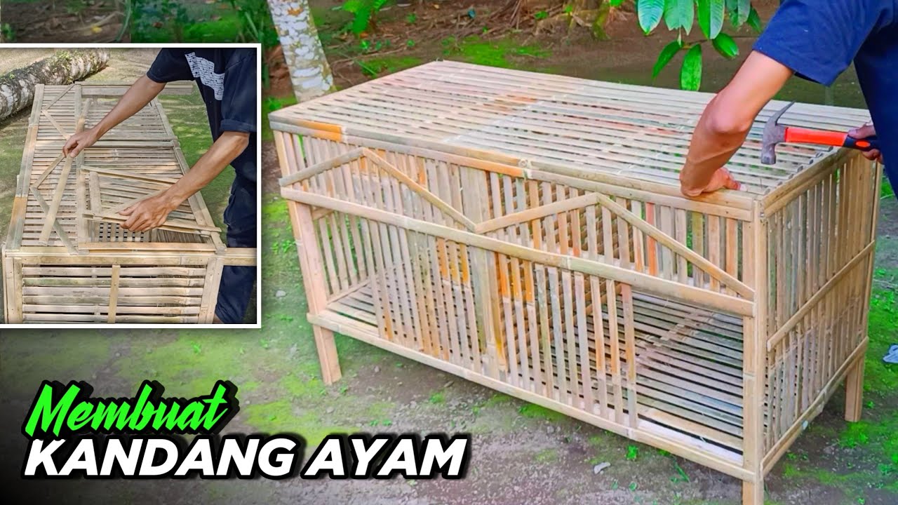 MEMBUAT KANDANG AYAM PINTU GESER | Simple chicken coop