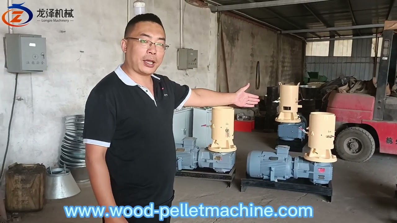 CE motor and reducer flat die wood pellet machine#pelletmachine #pelletmill #pellets #stove #