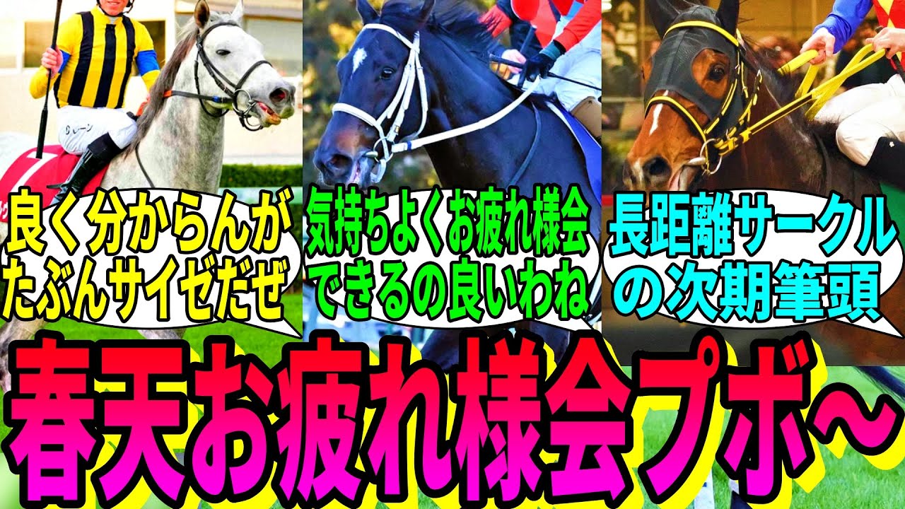 【競馬の反応集】「春天お疲れ様会をやるプボ～」に対する視聴者の反応集