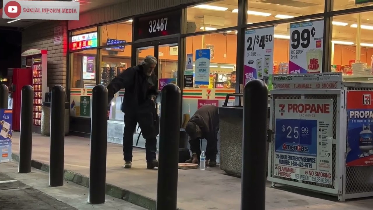 Cops in Yucaipa check out two homeless men