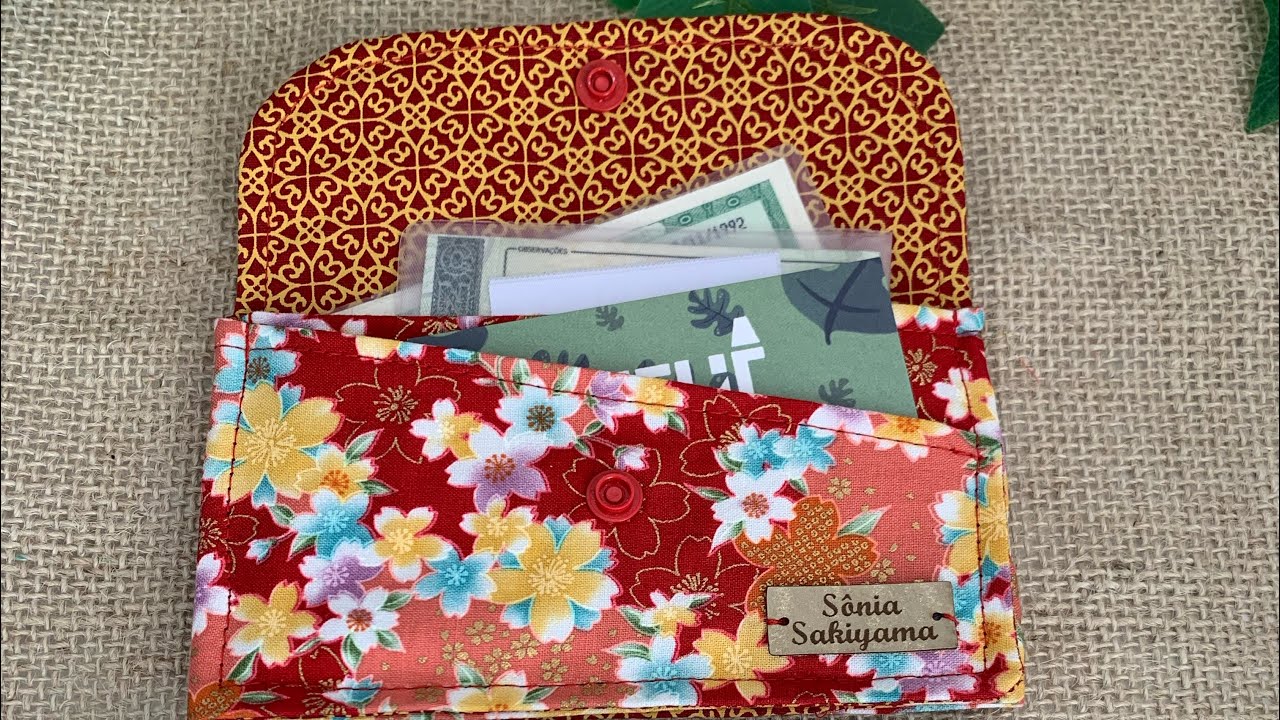 Carteira dupla floral