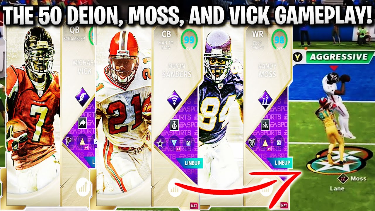 99 OVERALL THE 50 DEION, VICK, AND MOSS GAMEPLAY! 99 SPEED! THEY ARE UNSTOPPABLE! | MADDEN 21