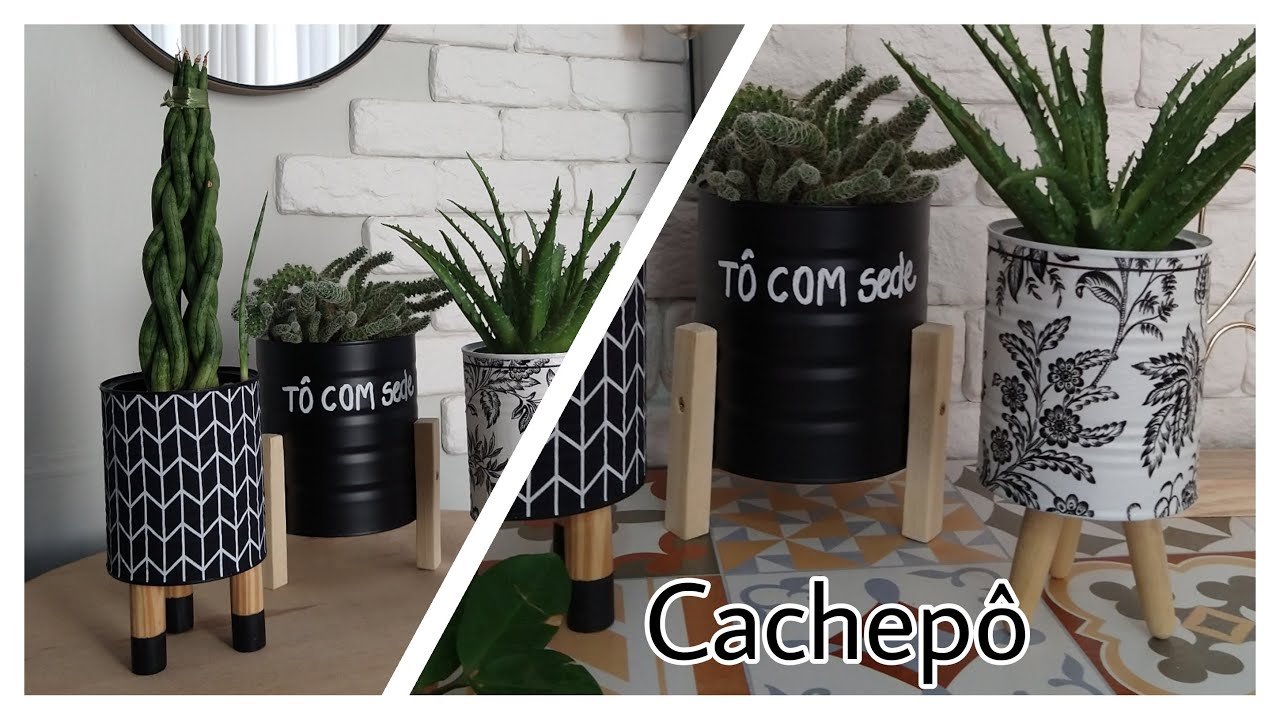 Como fazer Cachepô Reutilizando latas de Leite em pó - decorando latas Do Lixo ao Luxo