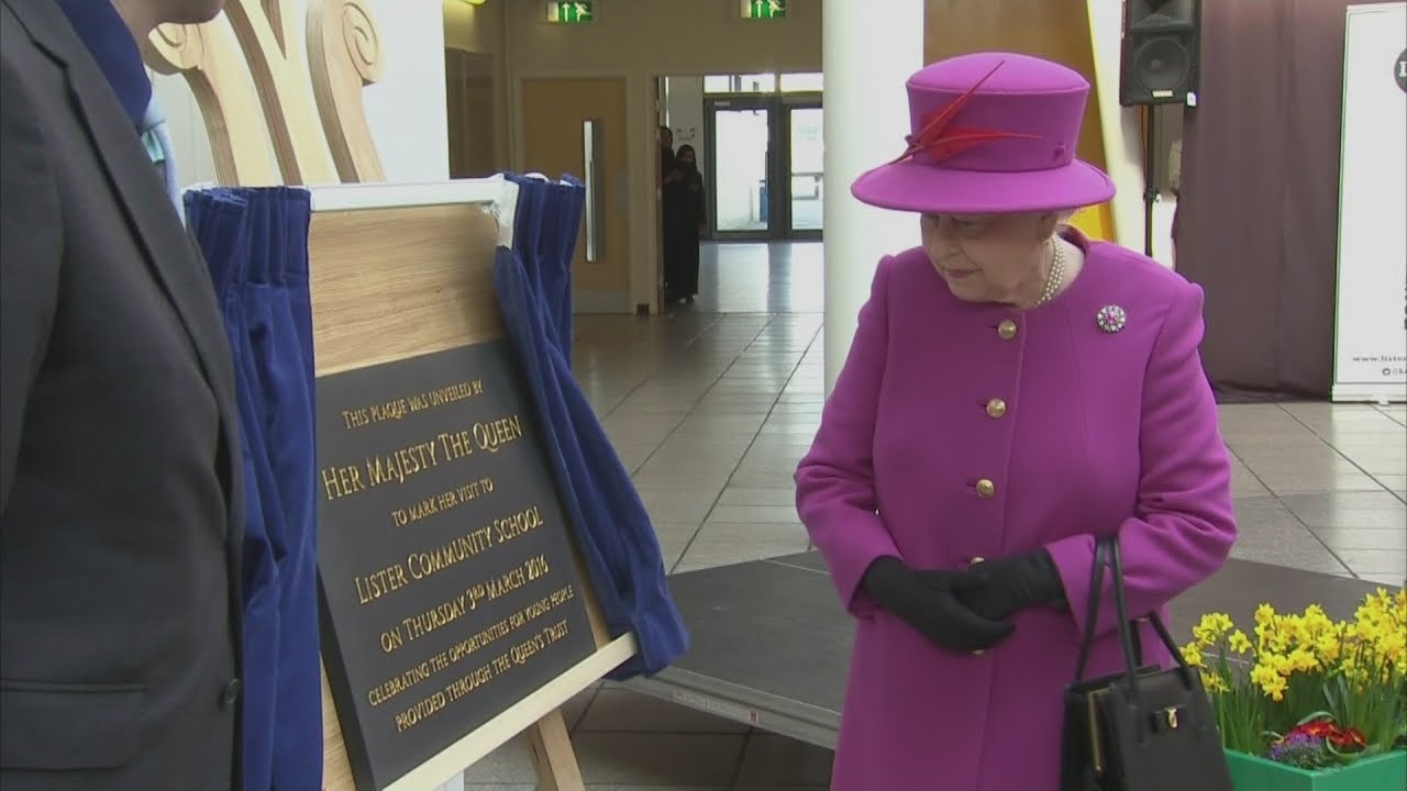Queen visits Lister Community School in east London