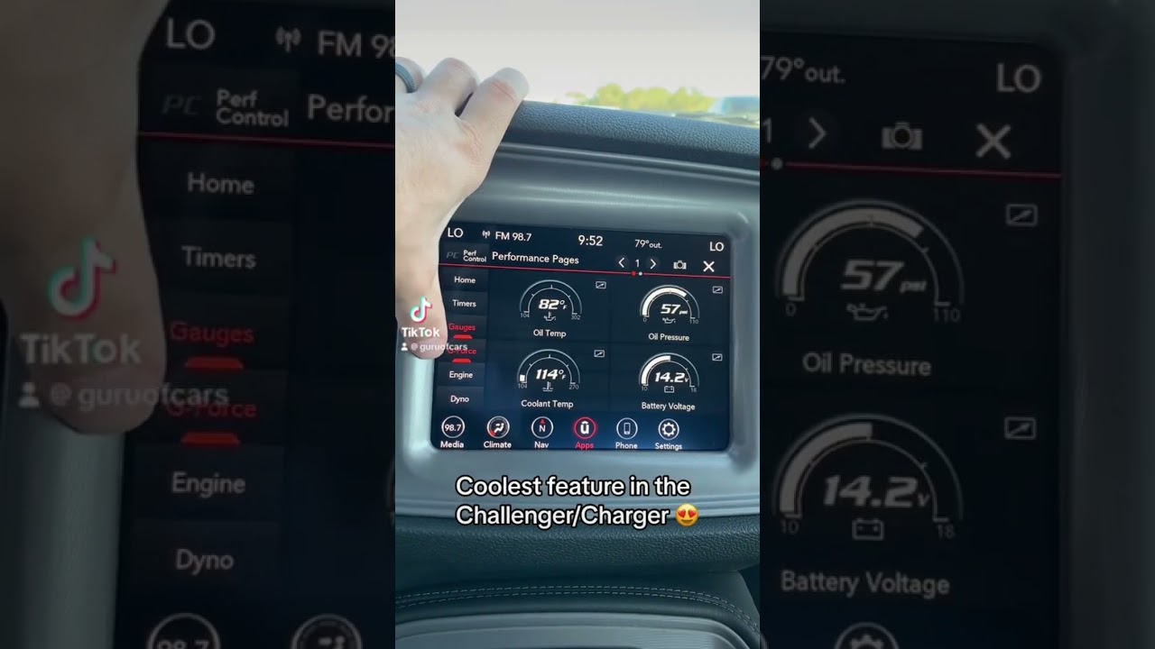 SRT Performance Pages, one of the coolest features in a #challenger or #charger #dodge #hellcat
