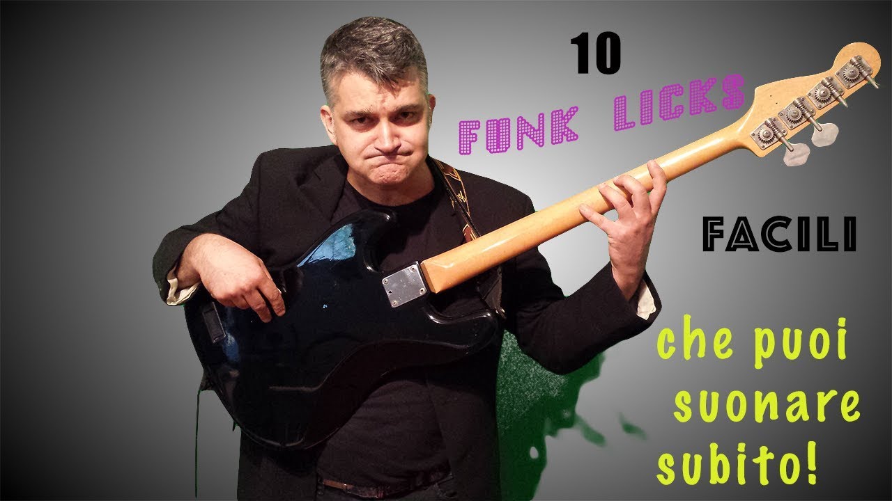FUNK BASS lez. 2 - 10 Funk Licks facili da suonare subito