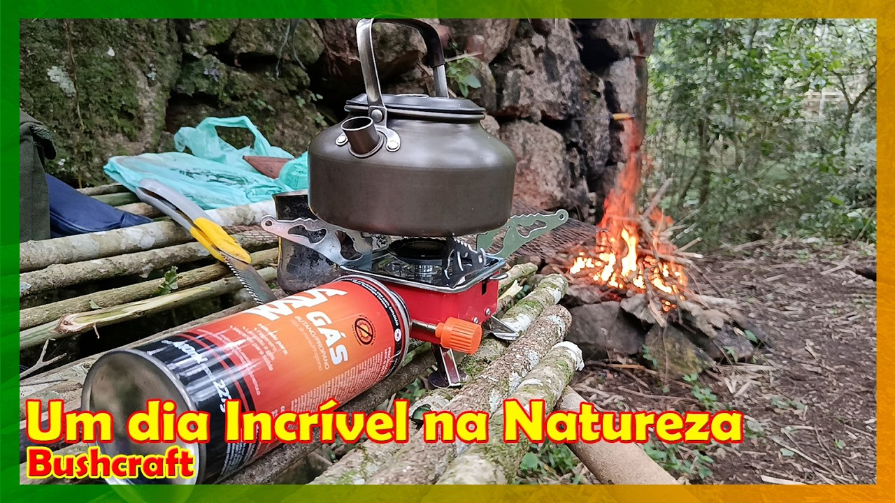 Dia de relaxar na natureza ao som das águas e dos pássaros | Parte 1 | Bushcraft | Trilhas e Mochila