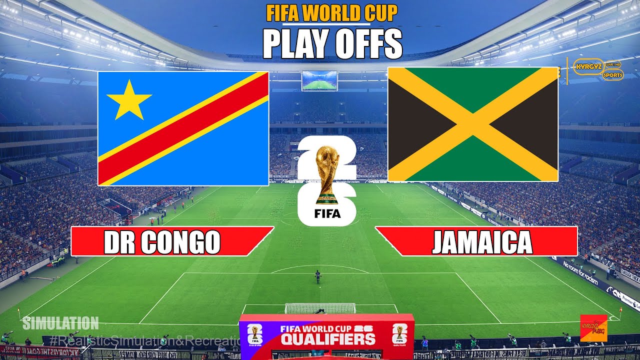 DR CONGO vs JAMAICA | PLAY OFFS - FINAL FIFA World Cup 2026 | Full Match Simulation & Prediction PES