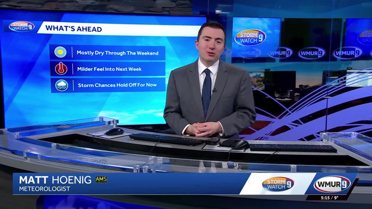 Video: Milder temperatures and lighter winds Sunday