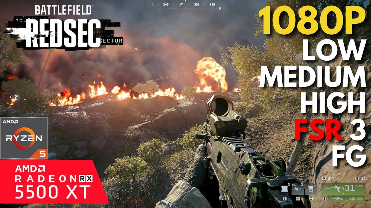 Battlefield REDSEC - RX 5500 XT | All Settings + FSR 3 Tested