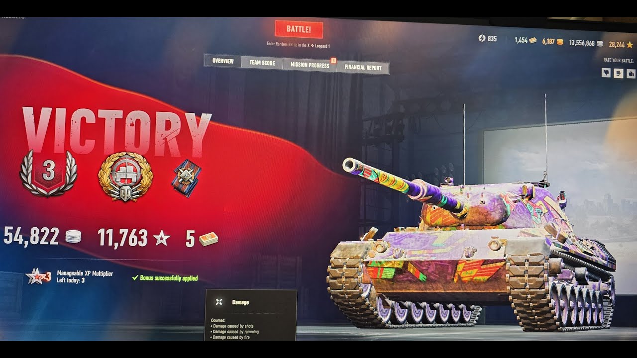 1,311 Damage to Enemy ebr with Leopard 1