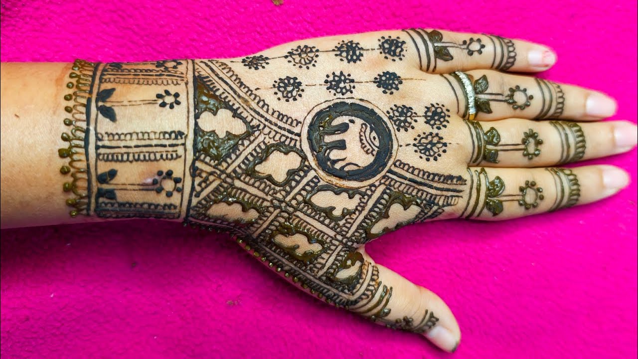 Easy backhand mehandi design  || simple mehandi design || aesthetic mehandi design 💚