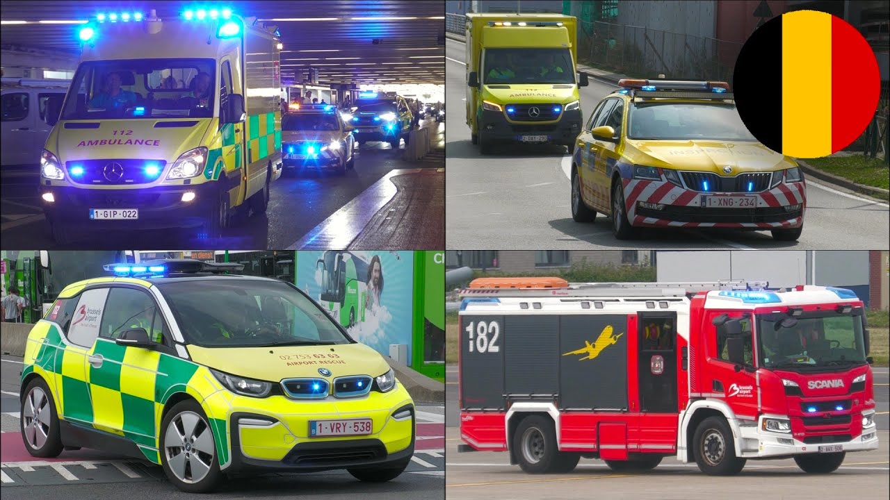 BRUSSELS AIRPORT EMERGENCY SERVICES | Diverse hulpdiensten met spoed onderweg op Brussels Airport!