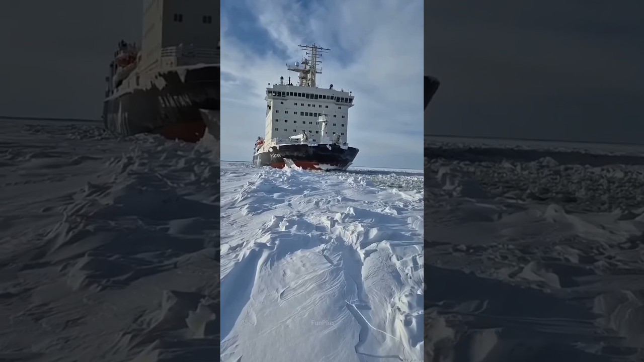 Russia Repairs Ships Using Frozen Rivers &mdash; No Dry Dock Needed! ❄️🚢 #shorts