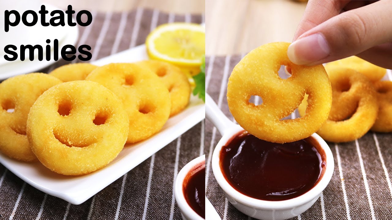 Potato Smiley Recipe - Potato Fries - Smiley Potato Recipe - Snacks