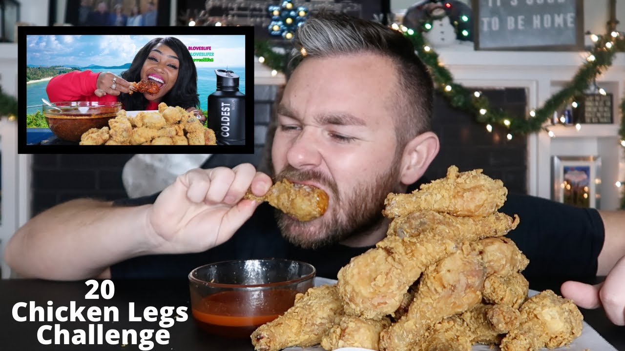 20 Chicken Leg Challenge by Bloveslife | 20 CHICKEN LEGS IN 20 MINUTES